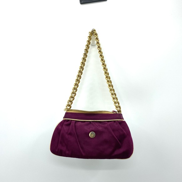 Nine West Chain Link ‘Deep Plum/Gold’ Mini Purse - Picture 10 of 12